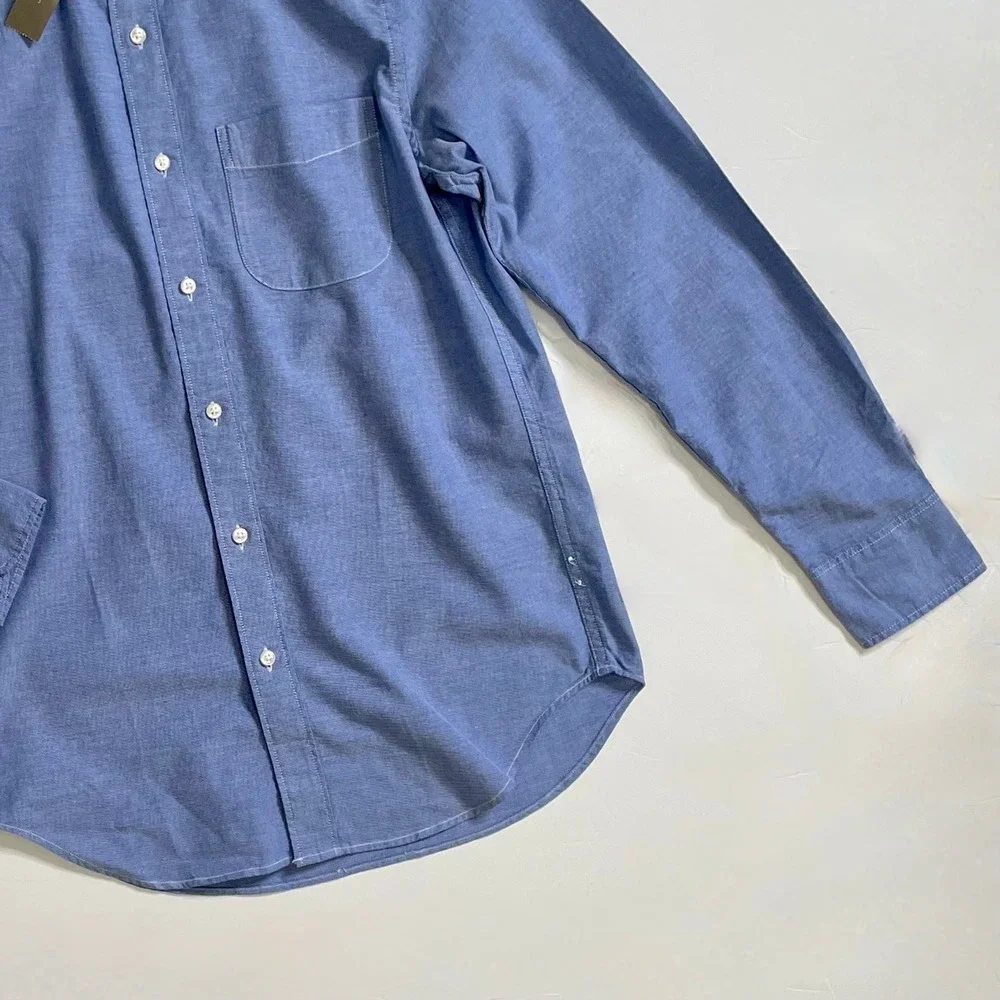 NWT!! J. CREW Broken-In Organic Cotton Oxford Shirt Buttondown Raincoat Blue XS‎